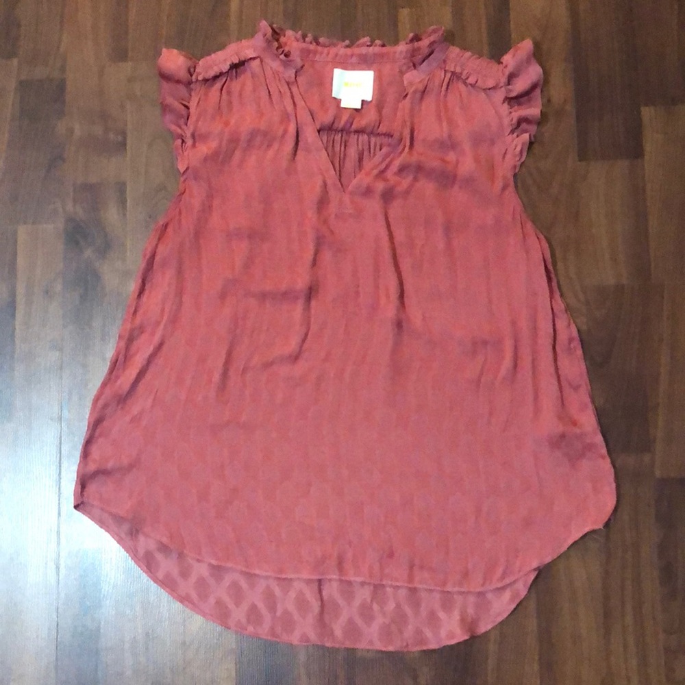 Maeve Flutter Sleeve Jacquard Tank